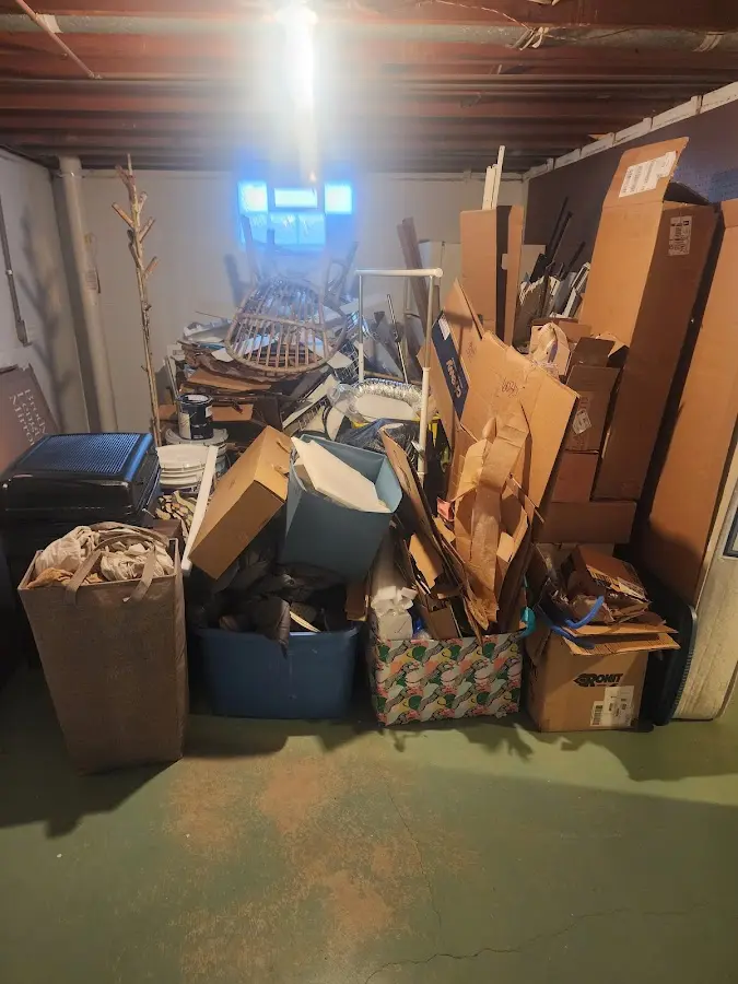 Roll-off dumpster container at job site for Cleanout Dumpster Rental in West Boylston